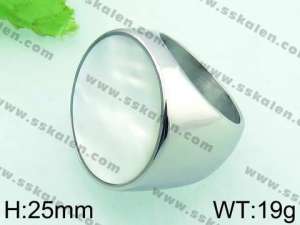 Stainless Steel Stone&Crystal Ring - KR33223-L