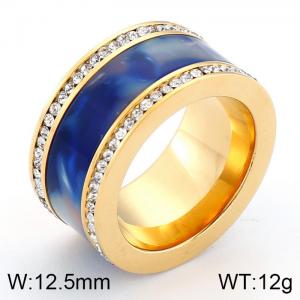 Stainless Steel Gold-plating Ring - KR33262-K