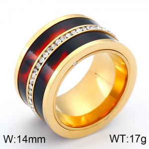 Stainless Steel Gold-plating Ring - KR33263-K