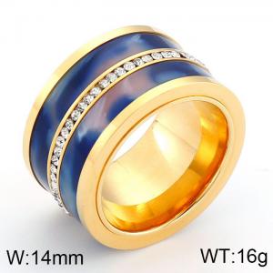 Stainless Steel Gold-plating Ring - KR33264-K
