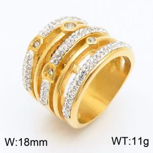 Stainless Steel Gold-plating Ring - KR33271-K