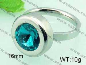 Stainless Steel Stone&Crystal Ring - KR33509-K