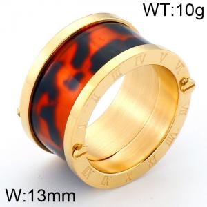 Stainless Steel Gold-plating Ring - KR33523-K
