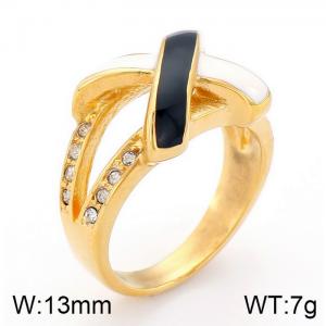Stainless Steel Gold-plating Ring - KR33536-K