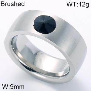 Stainless Steel Stone&Crystal Ring - KR33845-K