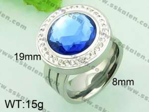 Stainless Steel Stone&Crystal Ring - KR33941-Z