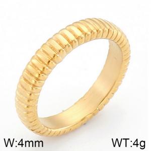 Stainless Steel Gold-plating Ring - KR34156-K