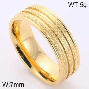 Stainless Steel Gold-plating Ring - KR34184-K
