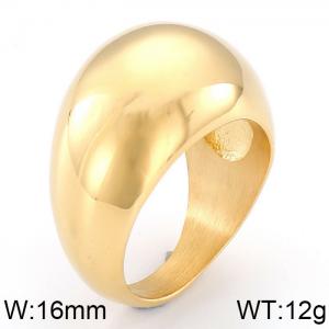 Stainless Steel Gold-plating Ring - KR35153-K
