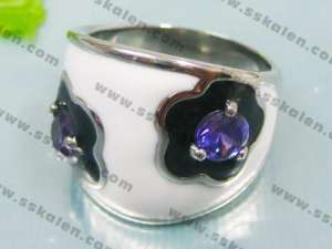 Stainless Steel Stone&Crystal Ring - KR35344-K