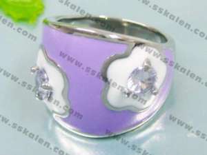 Stainless Steel Stone&Crystal Ring - KR35346-K