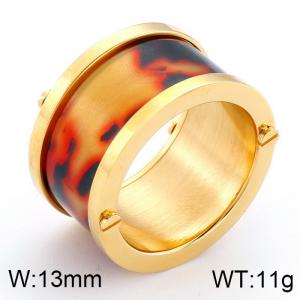 Stainless Steel Gold-plating Ring - KR35677-K