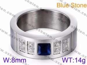 Stainless Steel Stone&Crystal Ring - KR35713-K