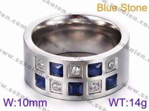 Stainless Steel Stone&Crystal Ring - KR35718-K