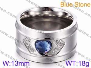 Stainless Steel Stone&Crystal Ring - KR35721-K