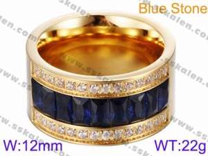 Stainless Steel Stone&Crystal Ring - KR35761-K