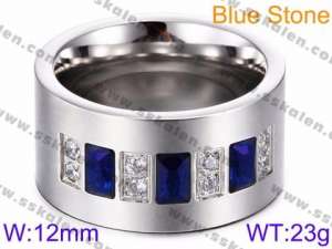 Stainless Steel Stone&Crystal Ring - KR35769-K