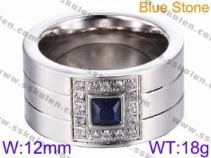 Stainless Steel Stone&Crystal Ring - KR35777-K