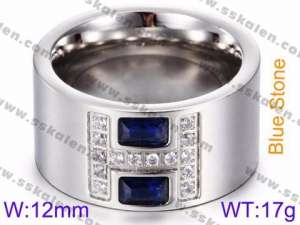 Stainless Steel Stone&Crystal Ring - KR35809-K