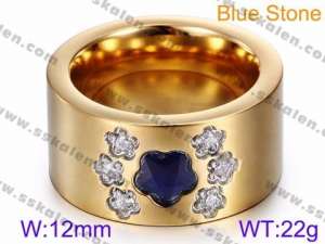 Stainless Steel Stone&Crystal Ring - KR35810-K