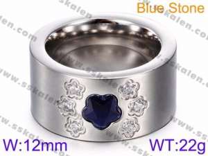 Stainless Steel Stone&Crystal Ring - KR35815-K