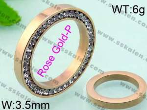 Stainless Steel Stone&Crystal Ring - KR35849-K