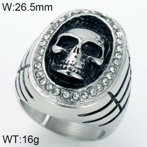 Stainless Skull Ring - KR35976-BD