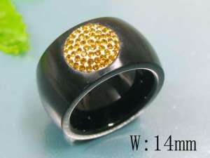 Stainless Steel Stone&Crystal Ring - KR36280-K