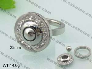 Stainless Steel Stone&Crystal Ring - KR36349-K