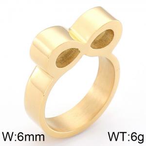 Stainless Steel Gold-plating Ring - KR37185-K