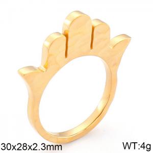 Stainless Steel Gold-plating Ring - KR38252-K