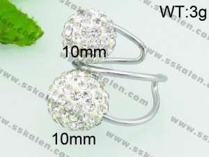 Stainless Steel Stone&Crystal Ring - KR39098-Z