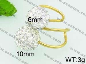 Stainless Steel Stone&Crystal Ring - KR39106-Z