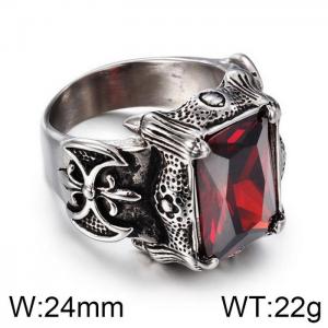 Stainless Steel Stone&Crystal Ring - KR39425-OT