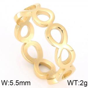 Stainless Steel Gold-plating Ring - KR40277-K