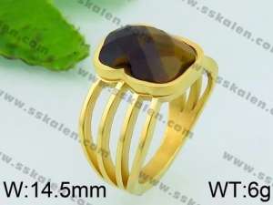 Stainless Steel Stone&Crystal Ring - KR40850-K