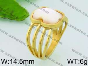 Stainless Steel Stone&Crystal Ring - KR40851-K