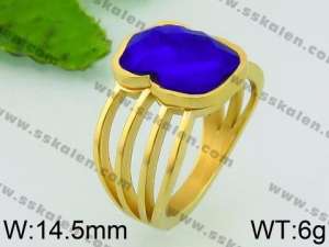 Stainless Steel Stone&Crystal Ring - KR40853-K