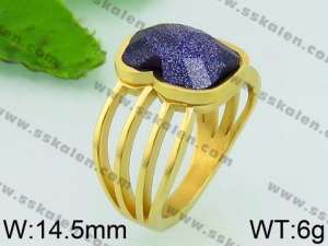 Stainless Steel Stone&Crystal Ring - KR40854-K