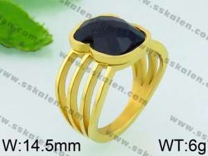 Stainless Steel Stone&Crystal Ring - KR40856-K