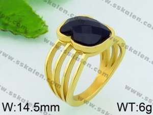 Stainless Steel Stone&Crystal Ring - KR40857-K