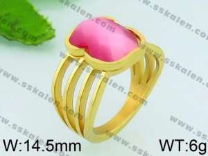 Stainless Steel Stone&Crystal Ring - KR40860-K