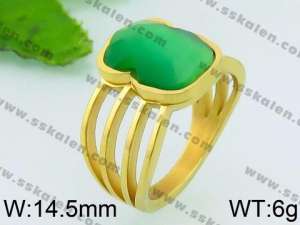 Stainless Steel Stone&Crystal Ring - KR40861-K