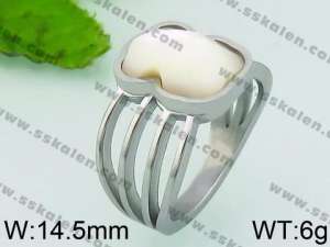 Stainless Steel Stone&Crystal Ring - KR40871-K