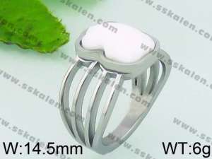 Stainless Steel Stone&Crystal Ring - KR40876-K