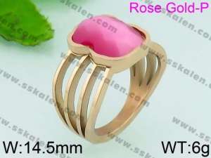 Stainless Steel Stone&Crystal Ring - KR40881-K