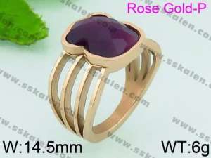 Stainless Steel Stone&Crystal Ring - KR40882-K