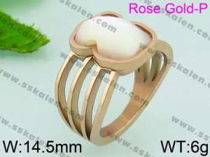 Stainless Steel Stone&Crystal Ring - KR40891-K