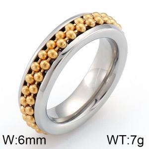 Stainless Steel Gold-plating Ring - KR42636-K