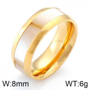 Stainless Steel Gold-plating Ring - KR43408-K